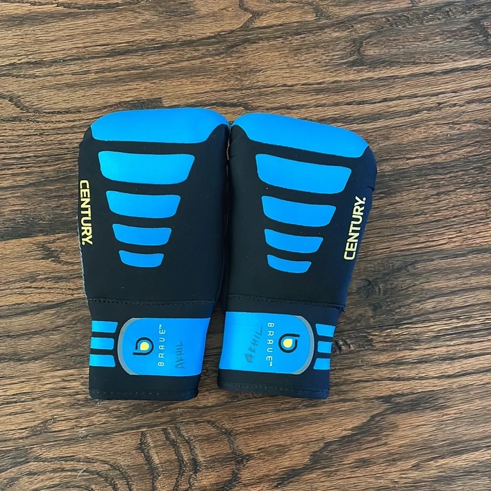Kids Blue and Black Brave Mittens - Youth Protective Gloves